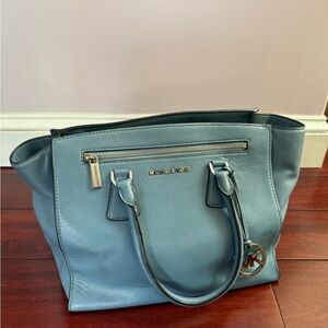 Michael Kors Teal Leather Satchel